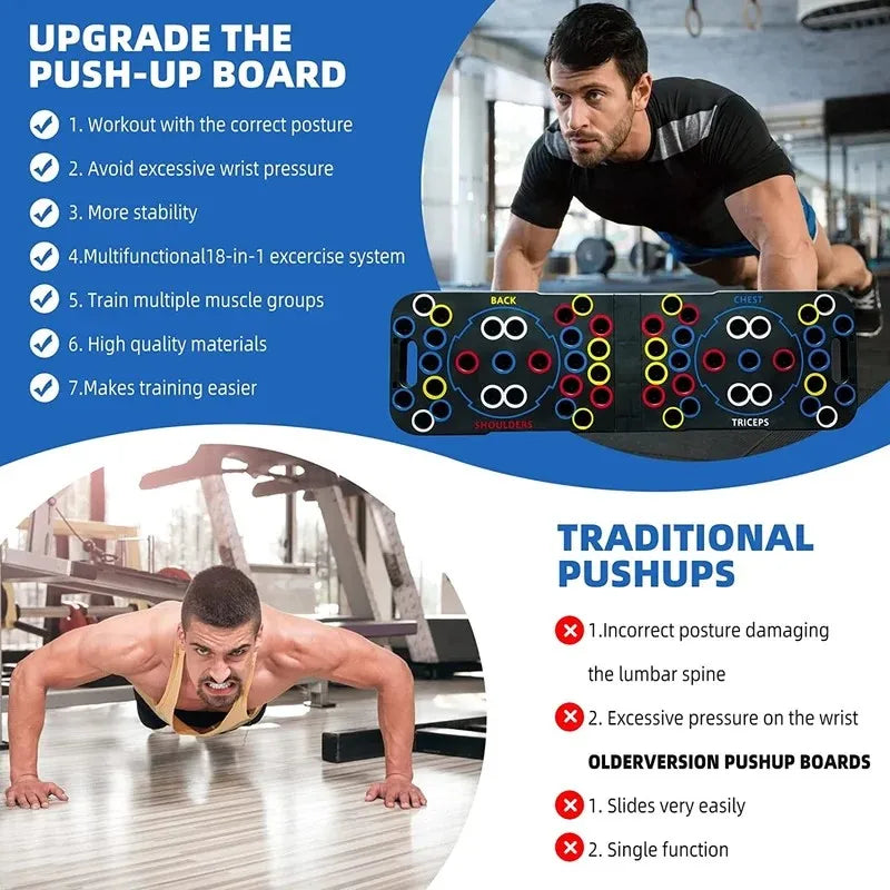 Kleurrijke Fitness Push-Up Plank