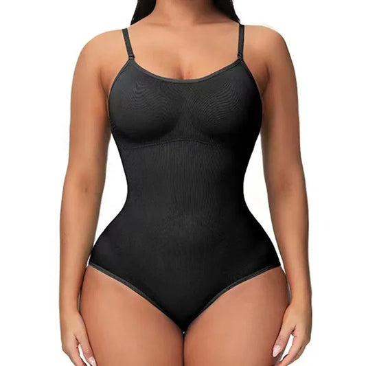 V-Hals Spaghetti Bodysuit