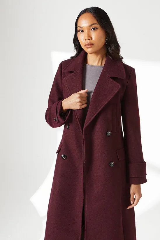 Burgundy women's coat