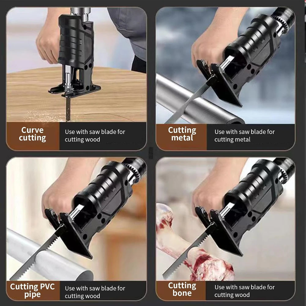 Reciprozaag Boormachine Adapter Set