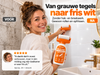 TileMagic™	Van grauwe tegels naar een frisse badkamer.