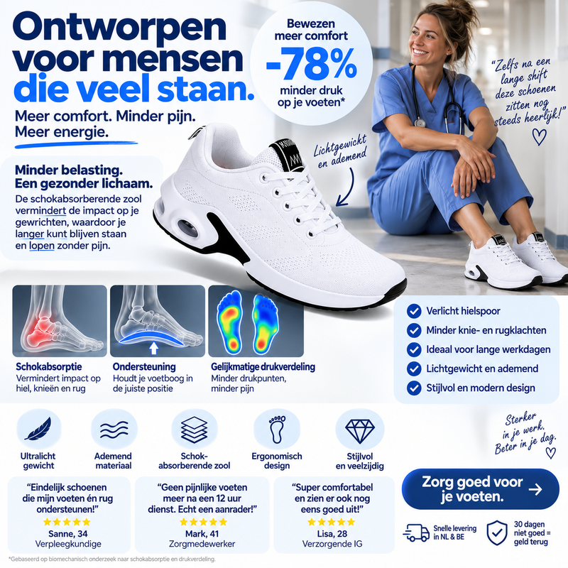 StepRelief™ — Comfort bij iedere stap, de hele dag lang.