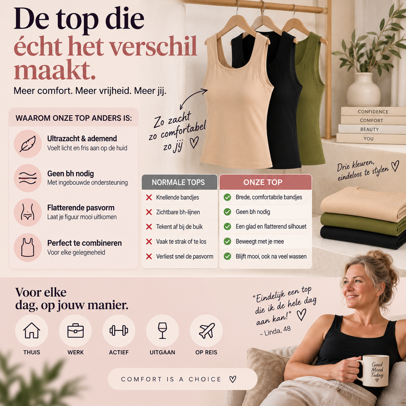 ComfortShape™ — Comfort en ondersteuning die met je meebeweegt.