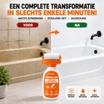 TileMagic™	Van grauwe tegels naar een frisse badkamer.